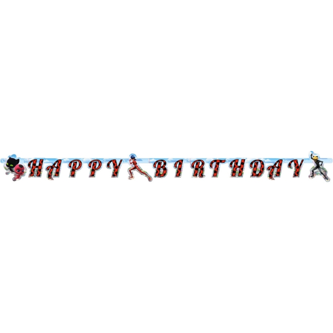 Guirnalda Happy Birthday Miraculous (1, 80m) 