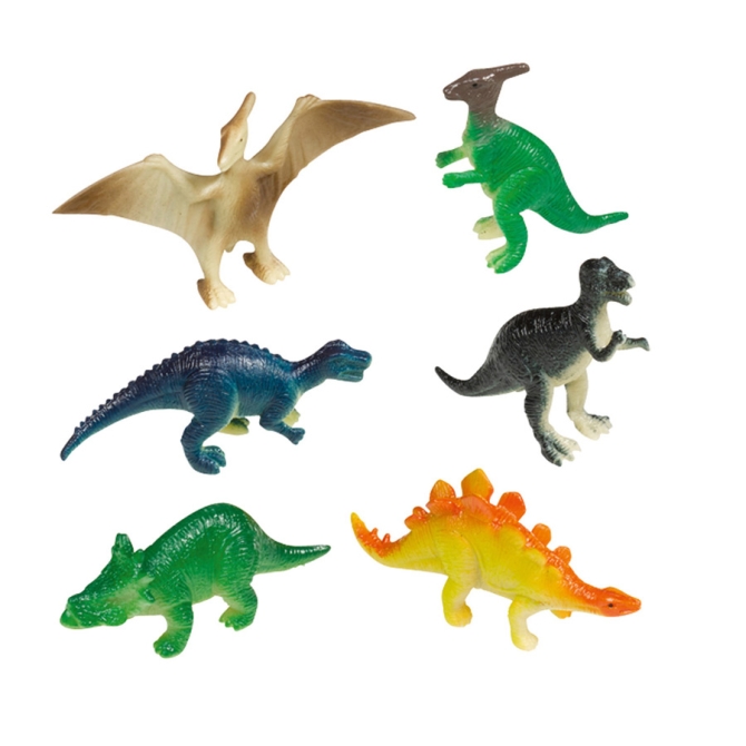 8 figuras Happy Dino (6 cm) - Plstico 