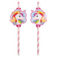 Contiene : 1 x 8 pajitas de unicornio arcoris.