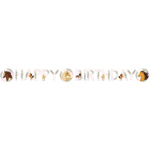 Guirnalda de letras Happy Birthday Horse