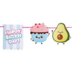 Guirnalda de banderines para fiestas Kawaii. n�1
