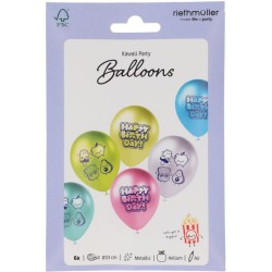 6 globos de fiesta Kawaii. n°2