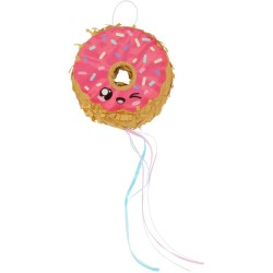 2 mini piñatas de tirar, donas y helados, fiesta Kawaii. n°1