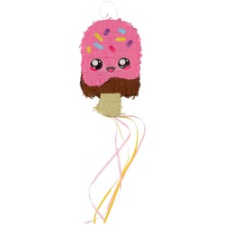 2 mini piñatas de tirar, donas y helados, fiesta Kawaii. n°2