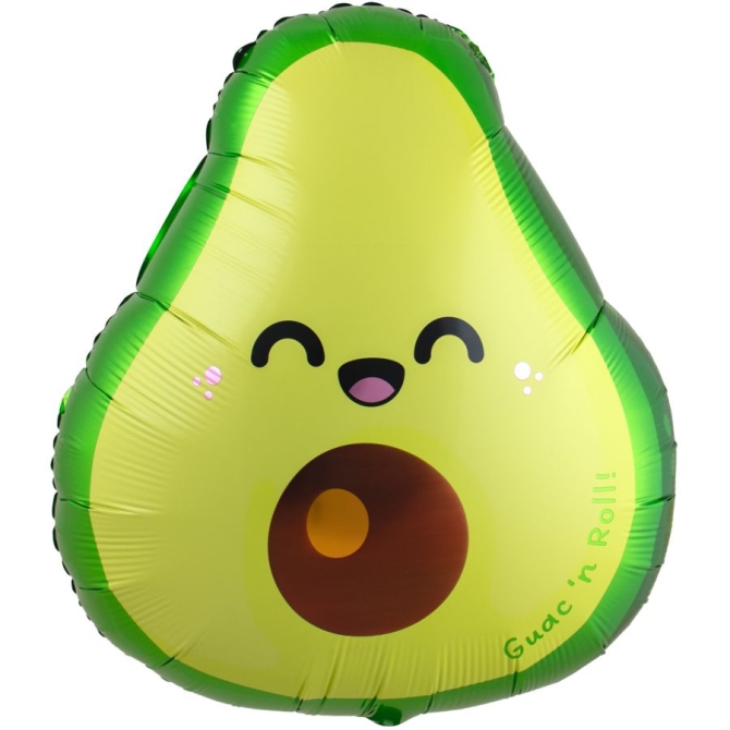Globo de helio de aluminio Aguacate Kawaii Party � 60 cm 