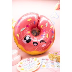 Globo de helio de aluminio Donut Kawaii Party – Ø59 cm. n°1