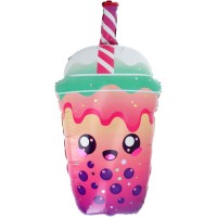 Globo de helio de aluminio Bubble Tea Kawaii Party � 76 cm