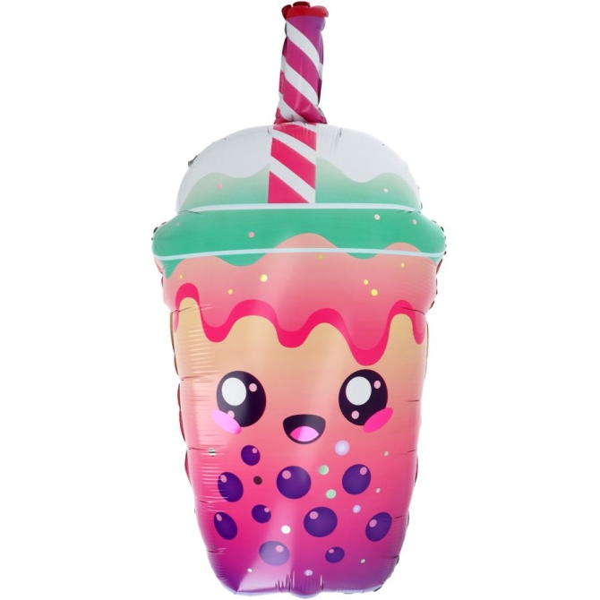 Globo de helio de aluminio Bubble Tea Kawaii Party � 76 cm 