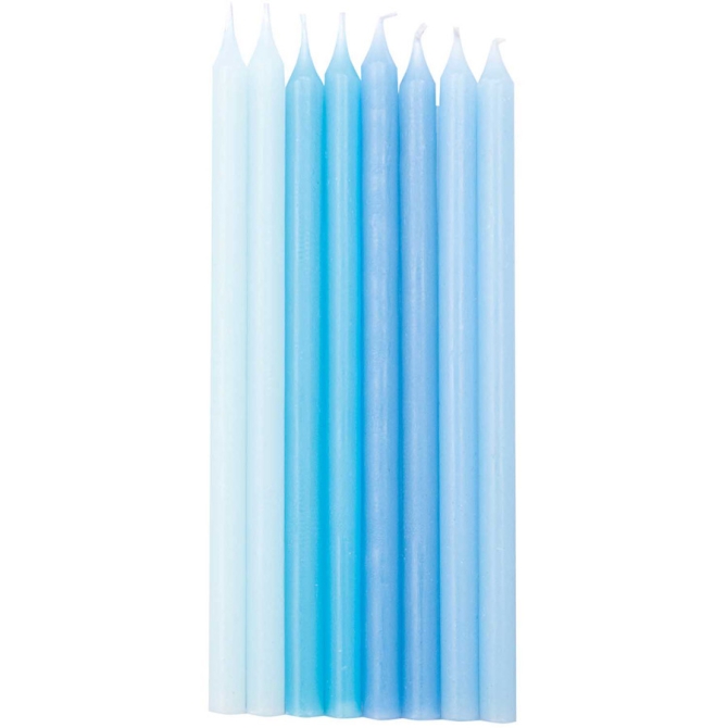 16 Velas Elegancia (12 cm) - Armonía Azul 