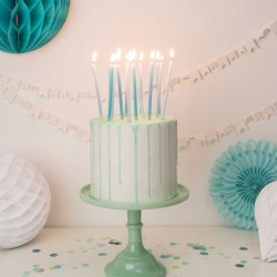16 Velas Elegancia (12 cm) - Armona Azul. n1