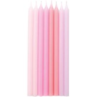 16 Velas Elegance (12 cm) - Armonía rosa pastel