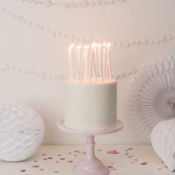 16 velas Elegance (12 cm) - Blanco. n1