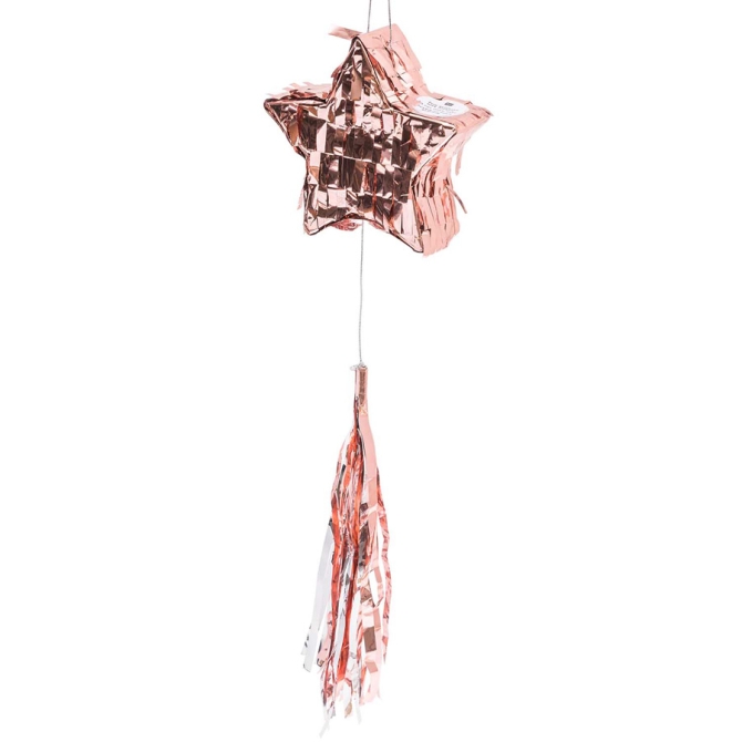 Mini estrella piñata - oro rosa 