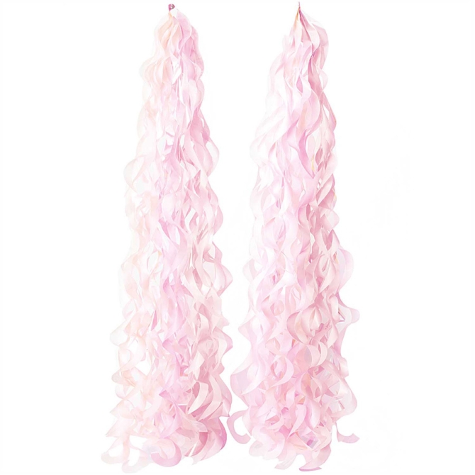 2 Suspensiones Espirales - Seda Rosa 