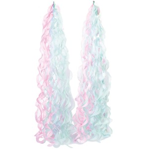 2 Suspensiones Espirales - Mint & Pink Silk