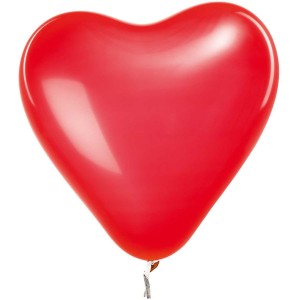 12 Globos Corazn - Rojo