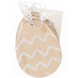 3 Huevos de Pascua de Madera para Colgar - Naturaleza. n1
