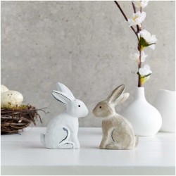 1 Conejo Colgante de Madera (10 cm) - Blanco. n°2