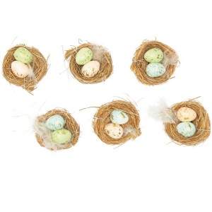 6 Nidos de Pascua ( 6 cm) - Huevos Pastel