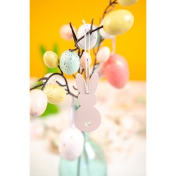 6 Huevos de Pascua colgantes (6 cm) - Pastel / Oro. n°1