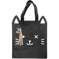 Bolsa de regalo de polipropileno (30 cm) - Gato negro