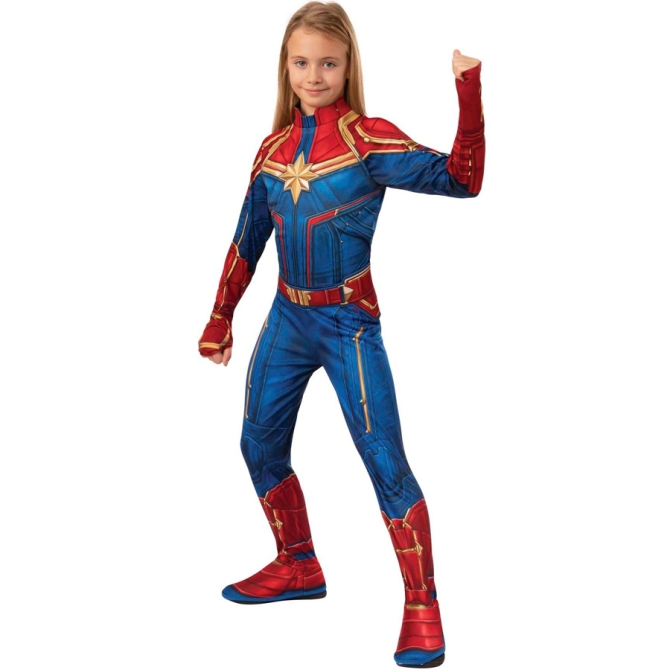 Disfraz de Capitn Marvel clsico nia 