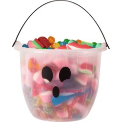 Tarro de dulces fantasma que brilla en la oscuridad - Truco o trato. n1