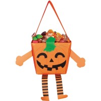 Bolsa de dulces de calabaza con brazos y piernas