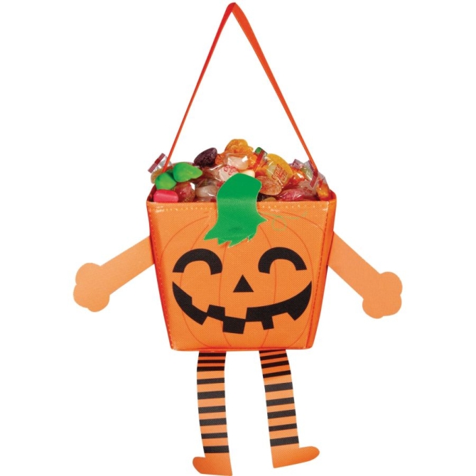 Bolsa de dulces de calabaza con brazos y piernas 