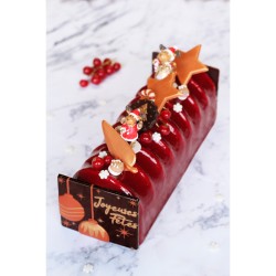 2 Bolas Alivio Happy Holidays Log Ends - Chocolate. n1