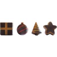 4 Figuras Navideas 3D - Chocolate Negro
