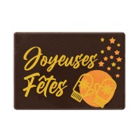 1 Oblea Guantes Felices Fiestas - Chocolate