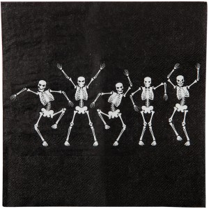 20 servilletas de baile esqueleto