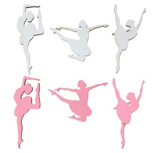 10 Confeti Bailarina (4 cm) - Madera