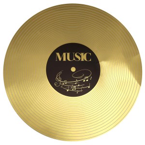 6 manteles individuales de msica - disco dorado
