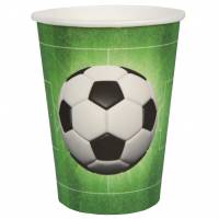 10 vasos de ftbol verde