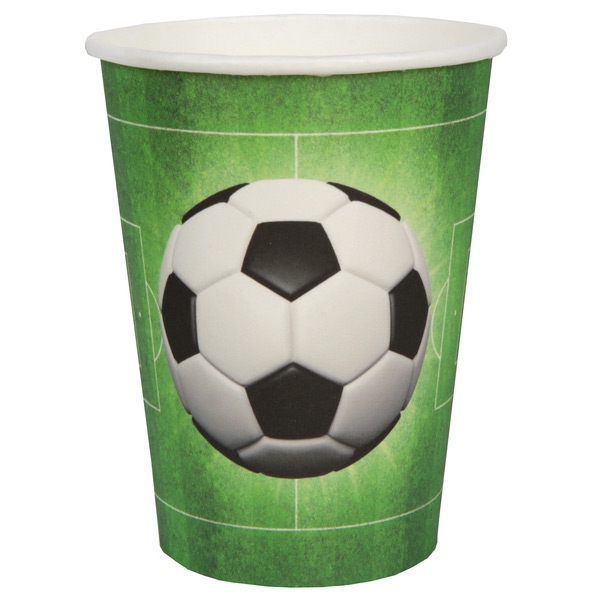 10 vasos de ftbol verde 
