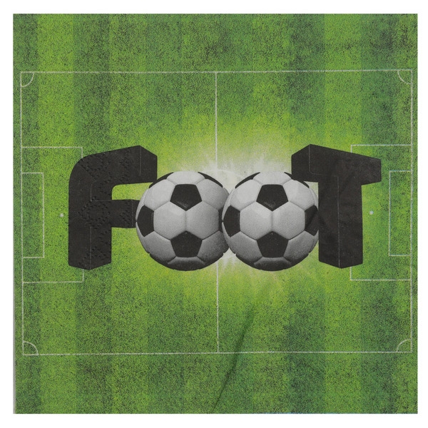 20 servilletas de ftbol verde 