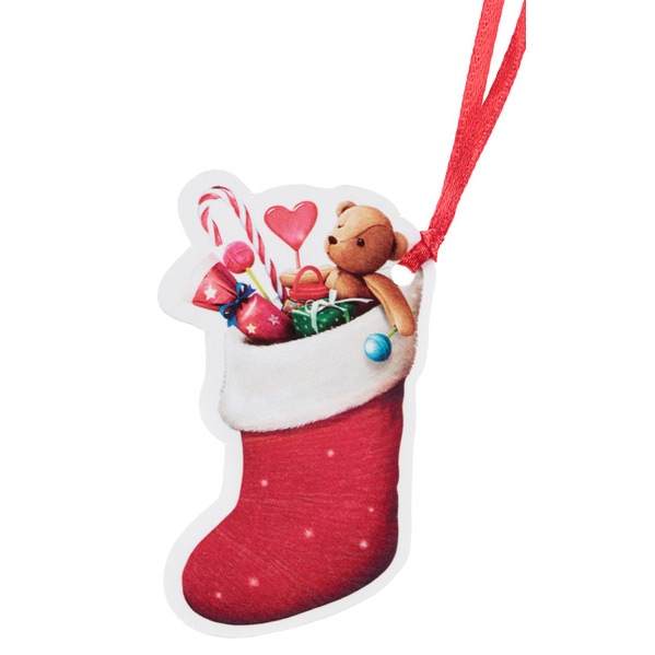 6 tarjetas de lugar Pap Noel con cinta 