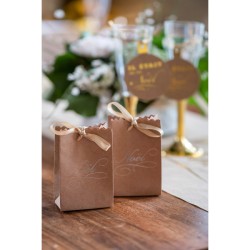 6 Bolsas de Regalo rase una Vez Navidad Papel Kraft. n2