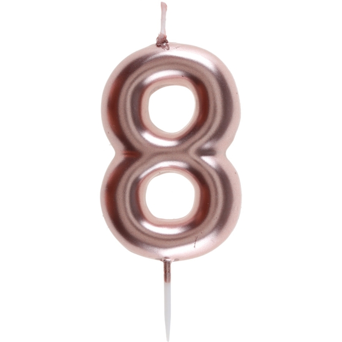 Vela Oro Rosa - Nmero 8 