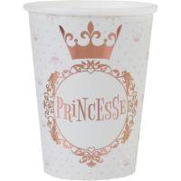 10 vasos de princesa de oro rosa