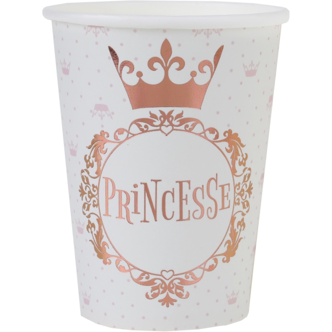 10 copas princesa oro rosa 