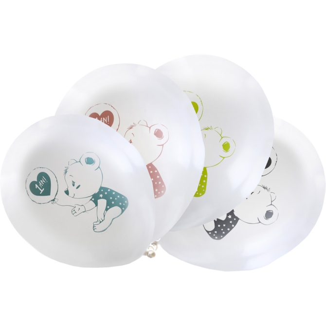 6 globos de cumpleaños de 1 año. 