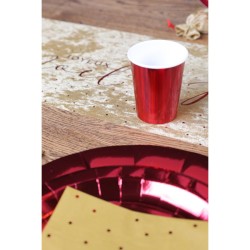 10 vasos rojo brillantes. n2