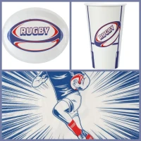Caja de fiesta de rugby