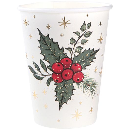 10 Tazas Navideñas Bajo Madera 