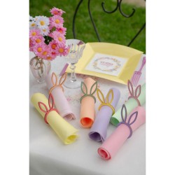 6 servilleteros de conejo - Multicolor. n�1