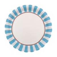 6 platos Dolce Vita azul cielo