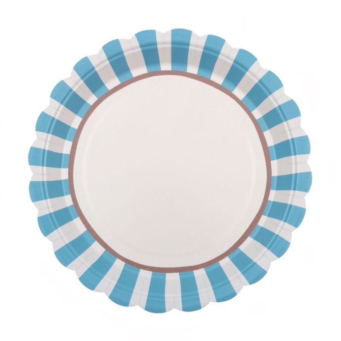 6 platos Dolce Vita azul cielo 